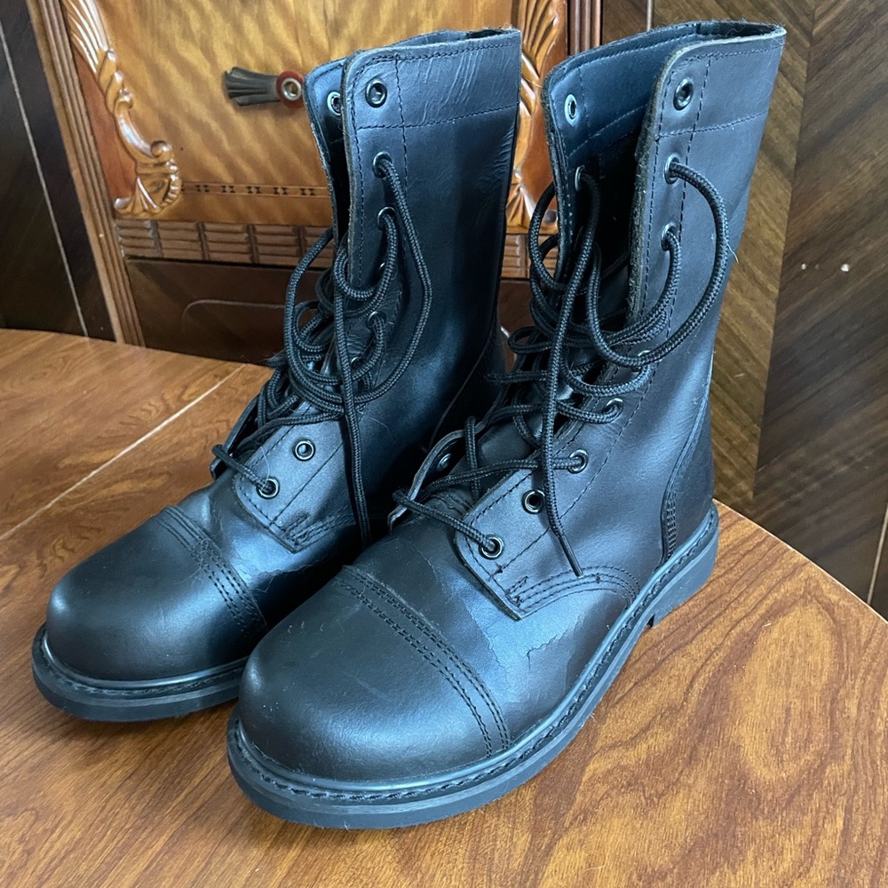 Black Leather Men's Boots
